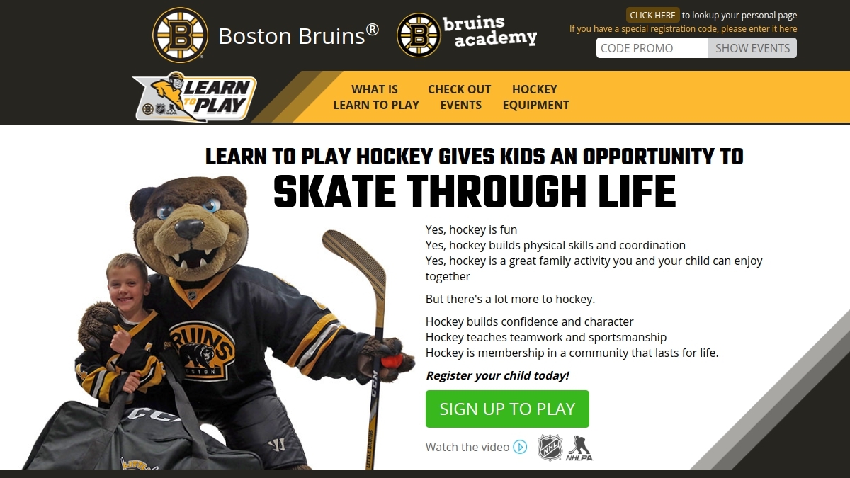 Northern Berkshire Youth Hockey to Host Bruins' Learn to Play Program / The
